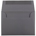 JAM Paper 4Bar A1 Invitation Envelopes, 3.625 x 5.125, Dark Grey, 50/Pack (36396431I)