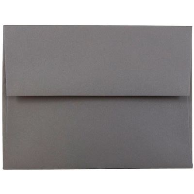 JAM Paper A2 Invitation Envelopes, 4.375 x 5.75, Dark Grey, 25/Pack (36396432)