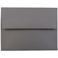 JAM Paper A2 Invitation Envelopes, 4.375 x 5.75, Dark Grey, 50/Pack (36396432I)