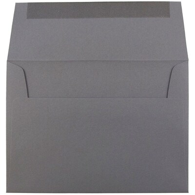 JAM Paper A6 Invitation Envelopes, 4.75 x 6.5, Dark Grey, 50/Pack (36396433I)