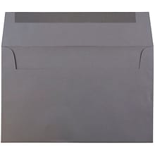 JAM Paper A10 Invitation Envelopes, 6 x 9.5, Dark Grey, 25/Pack (36396437)