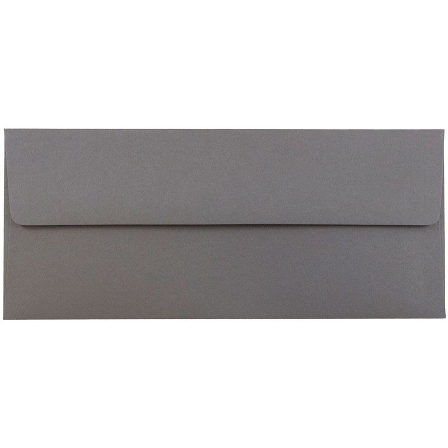 JAM Paper Open End #10 Business Envelope, 4 1/8 x 9 1/2, Dark Grey, 50/Pack (36396438I)