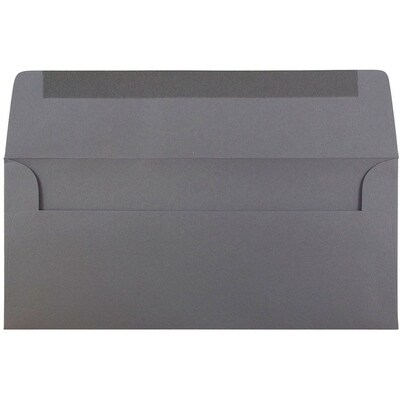 JAM Paper #10 Business Envelope, 4 1/8 x 9 1/2, Dark Grey, 25/Pack (36396438)