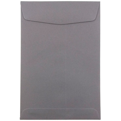 JAM Paper 6 x 9 Open End Catalog Envelopes, Dark Grey, 10/Pack (51285796B)