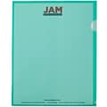 JAM Paper® Plastic Sleeves, 9 x 12, Green, 12/Pack (226325846)