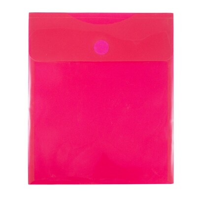 JAM Paper® Plastic Envelopes with VELCRO® Brand Closure, 1 Expansion, Letter Open End, 9.75 x 11.5,
