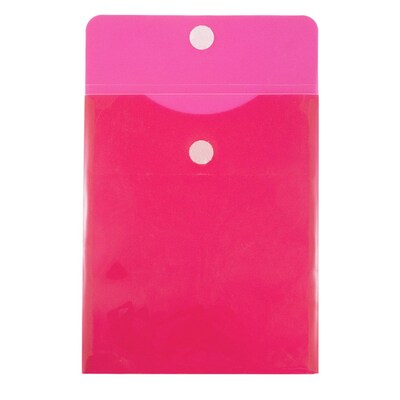 JAM Paper® Plastic Envelopes with VELCRO® Brand Closure, 1 Expansion, Letter Open End, 9.75 x 11.5,