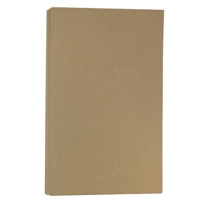 JAM Paper Legal Sized Cardstock, 8.5 x 14, 130lb Brown Kraft Paper, 25/pack (78832697) | Quill