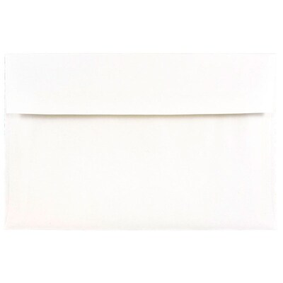 JAM Paper A10 Foil Lined Invitation Envelopes, 6 x 9.5, White with Silver Foil, 50/Pack (900905601I)