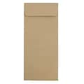 JAM Paper Open End #12 Currency Envelope, 4 3/4 x 11, Brown Kraft Paper Bag, 50/Pack (2119018862I)