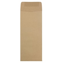 JAM Paper Open End #12 Currency Envelope, 4 3/4 x 11, Brown Kraft Paper Bag, 50/Pack (2119018862I)