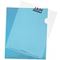 JAM Paper® Plastic Sleeves, 9" x 12", Blue, 120/Pack (2226316987B)
