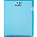 JAM Paper® Plastic Sleeves, 9 x 12, Blue, 120/Pack (2226316987B)