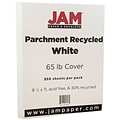 JAM Paper Parchment 65 lb. Cardstock Paper, 8.5 x 11, White, 250 Sheets/Ream (171114B)