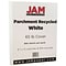 JAM Paper Parchment 65 lb. Cardstock Paper, 8.5 x 11, White, 250 Sheets/Ream (171114B)