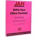 JAM Paper® Smooth Colored Paper, 24 lbs., 8.5 x 11, Ultra Fuchsia Pink, 500 Sheets/Ream (184931B)