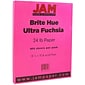 JAM Paper® Smooth Colored Paper, 24 lbs., 8.5" x 11", Ultra Fuchsia Pink, 500 Sheets/Ream (184931B)