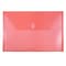 JAM Paper® Plastic Envelopes with Hook & Loop Closure, Legal Booklet, 9.75 x 14.5, Red, 12/Pack (219