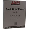 JAM Paper® Matte 28lb Paper, 8.5 x 11, Dark Gray, 500 Sheets/Ream (26396470B)