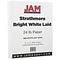 JAM Paper® Strathmore Paper - 8.5 x 11 - 24 lb. Bright White Laid - 500/box