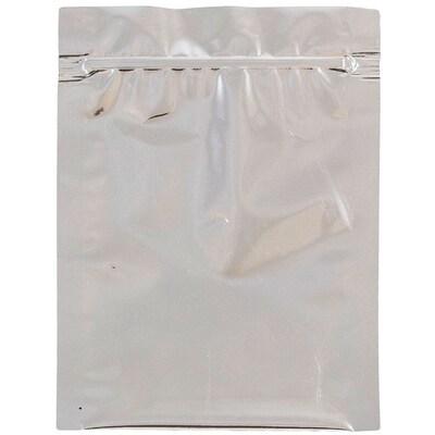 JAM Paper 4 x 6 Open End Catalog Foil Envelopes with Zip Closure, Clear, 25/Pack (30046A58A1)