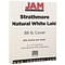 JAM Paper Strathmore 80 lb. Cardstock Paper, 8.5 x 11, Natural White, 250 Sheets/Ream (301015B)