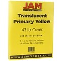 JAM Paper® Translucent Vellum Cardstock, 8.5 x 11, 43lb Yellow, 250/ream (301801B)