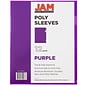 JAM Paper® Plastic Sleeves, 9" x 12", Purple, Dozen (38OSPU)