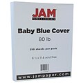 JAM Paper® Matte Cardstock, 8.5 x 11, 80lb Baby Blue, 250/ream (5155792B)