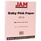 JAM Paper Matte Colored Paper, 28 lbs., 8.5 x 11, Baby Pink, 500 Sheets/Ream (5155793B)