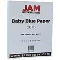 JAM Paper® Matte 28lb Paper, 8.5 x 11, Baby Blue, 500 Sheets/Ream (5155794B)