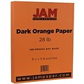 JAM Paper® Matte 28lb Paper, 8.5 x 11, Dark Orange, 500 Sheets/Ream (61511370B)