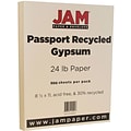 JAM Paper® Recycled Paper - 8.5 x 11 - 24 lb. Gypsum Passport - 500/box