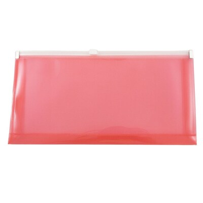 JAM Paper® #10 Plastic Envelopes with Zip Closure, 5 x 10, Red Poly, 12/pack (921Z1RE)