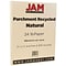 JAM Paper® Parchment 24lb Paper, 8.5 x 11, Natural Recycled, 500 Sheets/Ream (96600600B)
