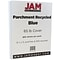 JAM Paper® Parchment Cardstock, 8.5 x 11, 65lb Blue Recycled, 250/ream (96700000B)