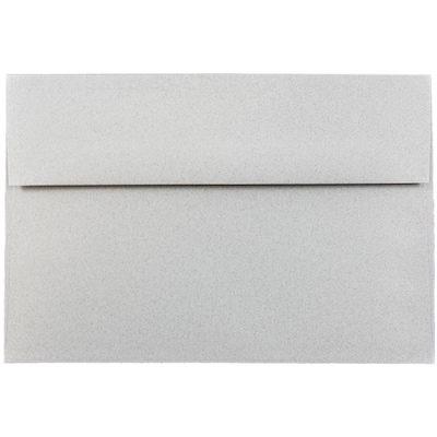 JAM Paper A8 Passport Invitation Envelopes, 5.5 x 8.125, Granite Silver Recycled, 25/Pack (CPPT755)