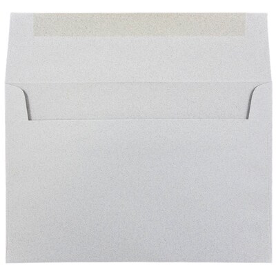 JAM Paper A8 Passport Invitation Envelopes, 5.5 x 8.125, Granite Silver Recycled, 25/Pack (CPPT755)