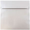 JAM Paper 6.5 x 6.5 Square Metallic Invitation Envelopes, Stardream Silver, 25/Pack (GCST509)