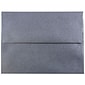 JAM Paper A2 Metallic Invitation Envelopes, 4.375 x 5.75, Stardream Anthracite Black, 25/Pack (GCST606)