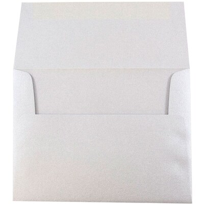 JAM Paper A2 Metallic Invitation Envelopes, 4.375 x 5.75, Stardream Silver, 50/Pack (GCST609I)