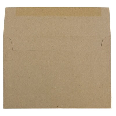 JAM Paper A8 Invitation Envelopes, 5.5 x 8.125, Brown Kraft Paper Bag, 25/Pack (LEKR750)