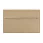 JAM Paper A10 Invitation Envelopes, 6 x 9.5, Brown Kraft Paper Bag, 50/Pack (LEKR850I)
