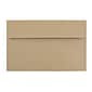 JAM Paper A10 Invitation Envelopes, 6 x 9.5, Brown Kraft Paper Bag, 25/Pack (LEKR850)