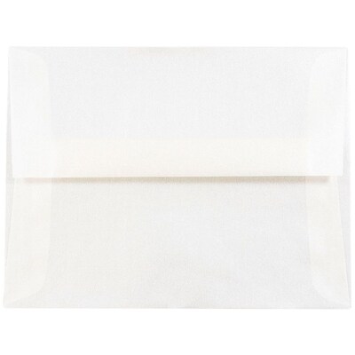 JAM Paper A2 Translucent Vellum Invitation Envelopes, 4.375 x 5.75, Platinum Silver, 50/Pack (PACV61