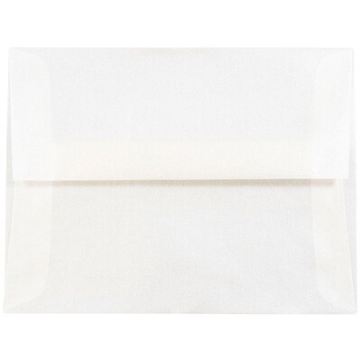 JAM Paper A2 Translucent Vellum Invitation Envelopes, 4.375 x 5.75, Platinum Silver, 25/Pack (PACV61