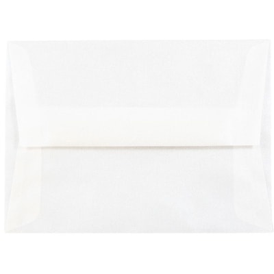 JAM Paper A6 Translucent Vellum Invitation Envelopes, 4.75 x 6.5, Platinum Silver, 25/Pack (PACV666)