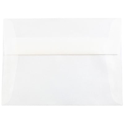 JAM Paper A7 Translucent Vellum Invitation Envelopes, 5.25 x 7.25, Platinum Silver, 50/Pack (PACV716
