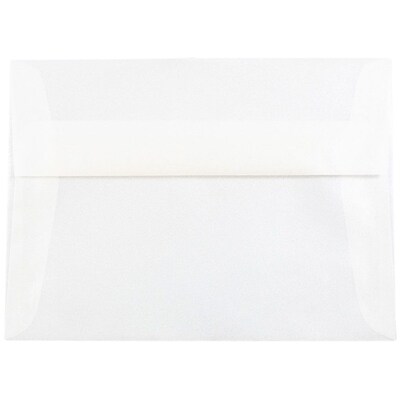 JAM Paper A7 Translucent Vellum Invitation Envelopes, 5.25 x 7.25, Platinum Silver, 50/Pack (PACV716