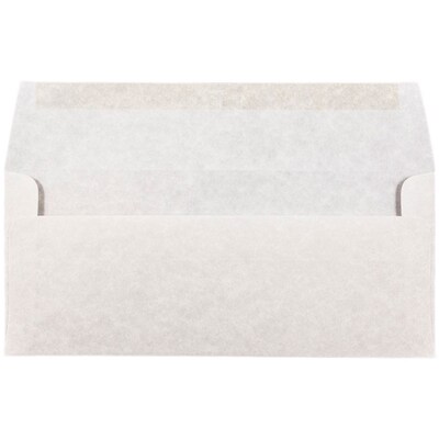 JAM Paper® #10 Parchment Business Envelopes, 4.125 x 9.5, Pewter Grey Recycled, 25/Pack (V01726)
